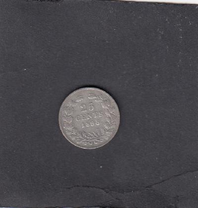 Beschrijving: 25 Cent WILHELMINA M.S.S.